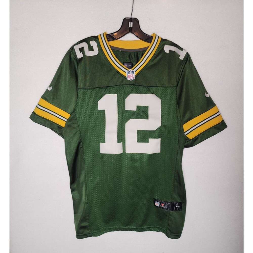 Green Bay Packers Aaron Rodgers On Field Jersey Embroidered Nike Mens Medium 40